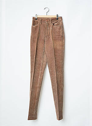 Pantalon slim taille haute taille haute marron SETRAK femme