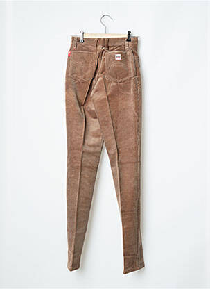 Pantalon slim taille haute taille haute marron SETRAK femme
