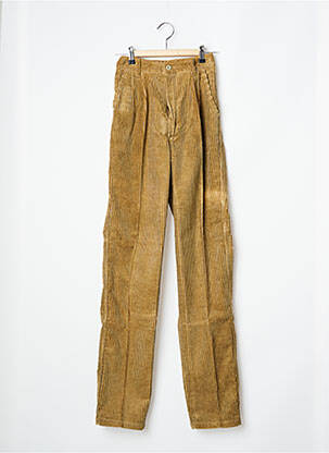 Pantalon droit taille haute taille haute beige SETRAK femme
