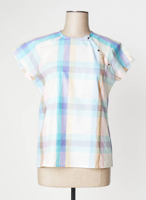 Blouse manches courtes manches courtes bleu LAURENT ST CYR femme