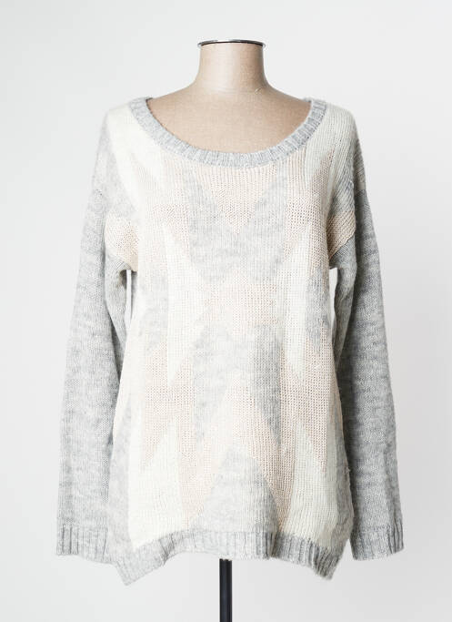 Pull tunique gris KAPORAL pour femme