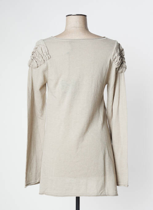 Pull tunique gris LAUREN VIDAL pour femme