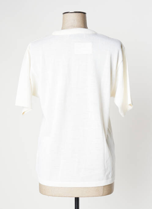 Pull col rond manches courtes beige CHASSAGNARD femme