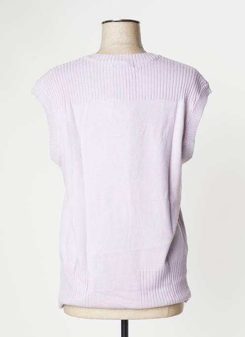 Pull col v manches courtes violet BEST MOUNTAIN femme