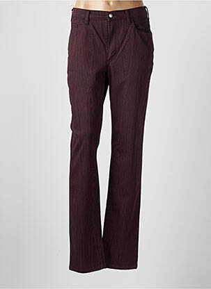 Pantalon slim tissage popeline taille normale violet STK femme