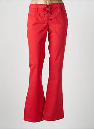Pantalon flare taille normale taille normale rouge STK femme