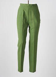 Pantalon slim tissage popeline taille normale vert FRANCOIS FAVEL femme