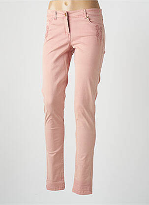 Pantalon slim tissage popeline taille normale rose BEST MOUNTAIN femme