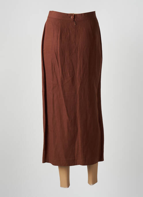 Jupe mi-longue marron MANOUKIAN pour femme