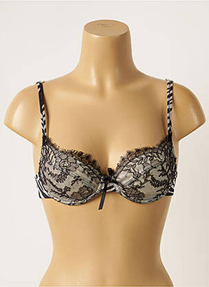 Soutien-gorge effet matière satinée haut soutien-gorge emboitant noir RAVAGE femme