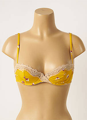 Soutien-gorge effet matière satinée haut soutien-gorge balconnet jaune PRINCESSE TAM-TAM femme