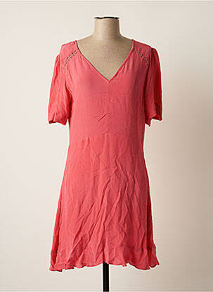 Robe courte manches courtes manches courtes rose STELLA FOREST femme