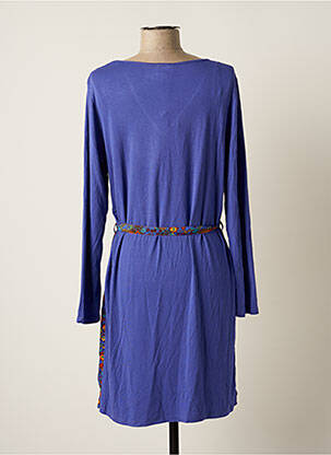 Robe courte imprimé fleurs manches longues violet LA FIANCEE DU MEKONG femme