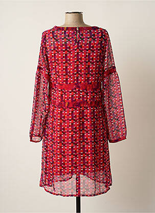 Robe mi-longue coupe fluide manches longues rose LA FIANCEE DU MEKONG femme