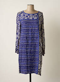 Robe mi-longue manches longues manches longues bleu LA FIANCEE DU MEKONG femme