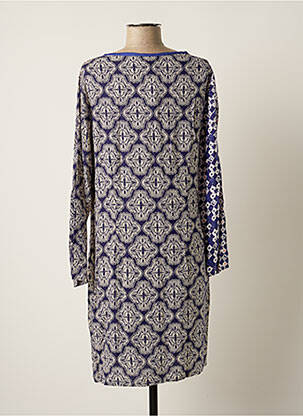 Robe mi-longue manches longues manches longues bleu LA FIANCEE DU MEKONG femme