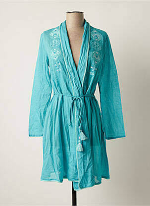 Veste kimono manches longues bleu LA FIANCEE DU MEKONG femme