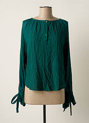 Blouse col rond manches longues vert STELLA FOREST femme