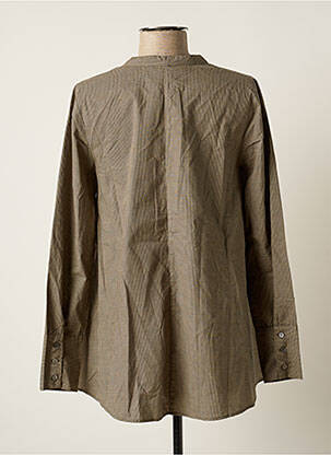 Blouse poignets boutonnés avec fente manches longues marron STELLA FOREST femme