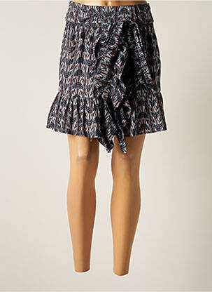 Jupe courte taille normale bleu MAISON HAUSSMANN femme