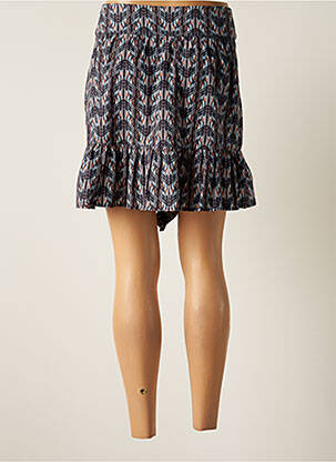 Jupe courte taille normale bleu MAISON HAUSSMANN femme
