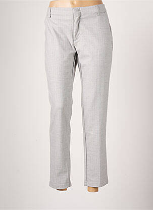 Pantalon 7/8 stretch taille normale gris REIKO femme