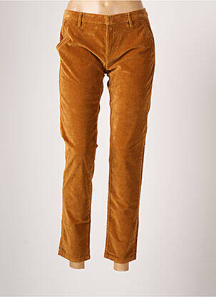Pantalon droit stretch taille normale marron REIKO femme