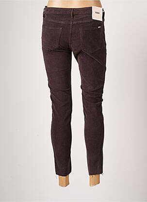Pantalon 7/8 stretch taille normale marron REIKO femme