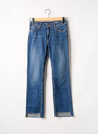Pantalon 7/8 stretch taille normale bleu REIKO femme