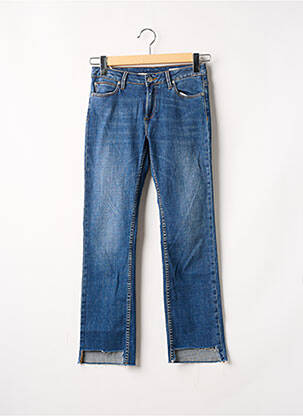 Pantalon 7/8 stretch taille normale bleu REIKO femme