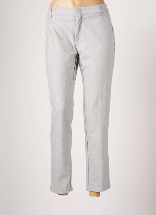 Pantalon 7/8 stretch taille normale gris REIKO femme