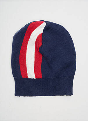 Bonnet finition bords-côtes bleu EL GANSO enfant