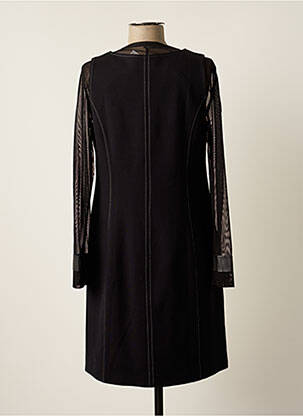 Robe mi-longue manches longues manches longues noir K'TENDANCES femme