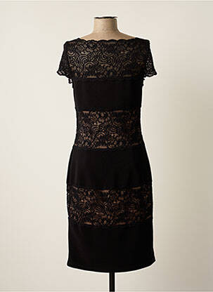 Robe mi-longue manches courtes manches courtes noir JOSEPH RIBKOFF femme