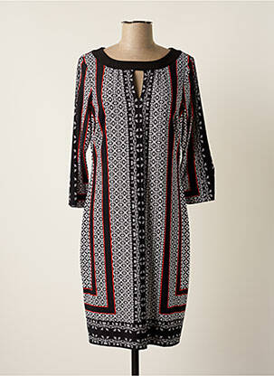 Robe mi-longue manches 3/4 manches 3/4 noir JOSEPH RIBKOFF femme