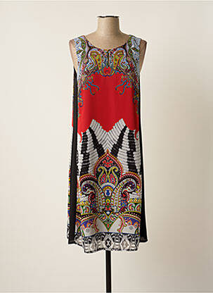 Robe mi-longue coupe fluide sans manche noir MERI & ESCA femme