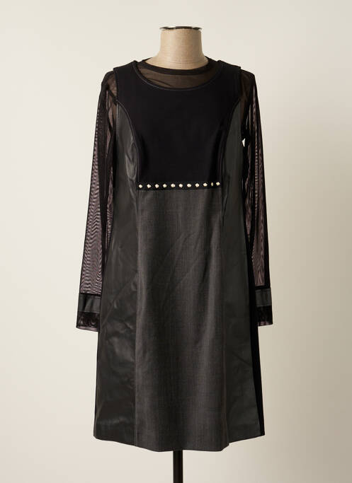 Robe mi-longue noir K'TENDANCES pour femme