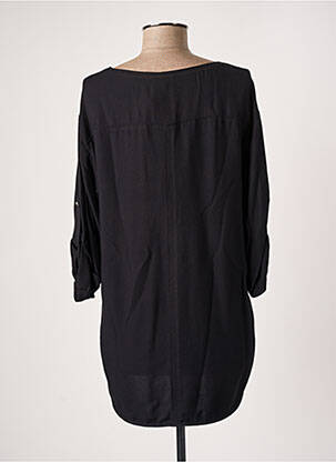 Tunique manches longues tissage crêpe noir PAUSE CAFE femme