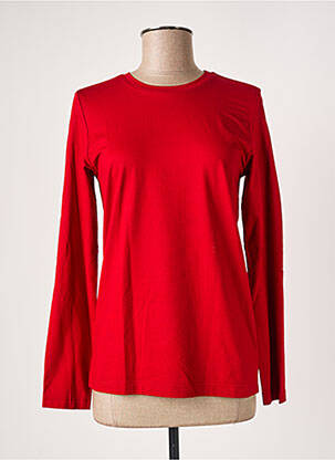 T-shirt manches longues manches longues rouge TRU femme