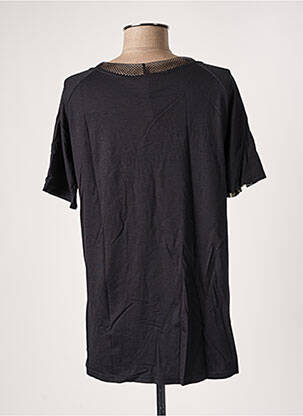 T-shirt stretch manches courtes noir FRANCK ANNA femme