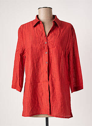 Tunique manches longues orange HUCKE WOMAN femme