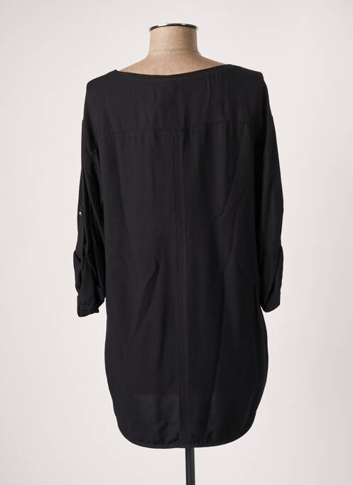 Tunique manches longues tissage crêpe noir PAUSE CAFE femme