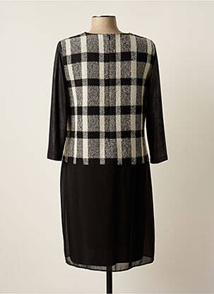 Robe mi-longue manches 3/4 manches 3/4 noir MERI & ESCA femme
