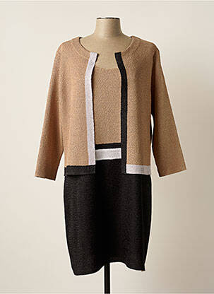 Ensemble robe type de veste casual beige JOSEPH RIBKOFF femme