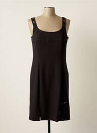 Robe mi-longue col rond fines bretelles noir JEAN DELFIN femme
