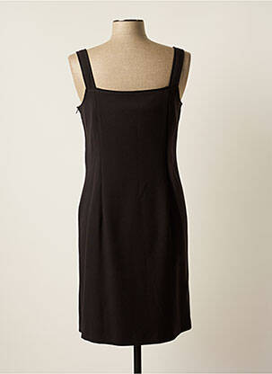 Robe mi-longue col rond fines bretelles noir JEAN DELFIN femme