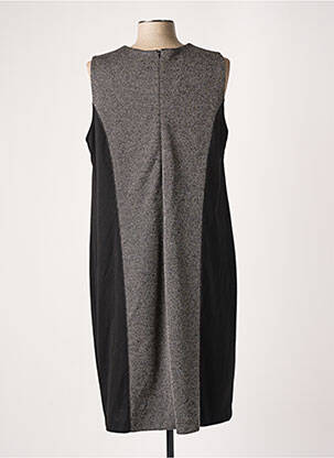 Robe mi-longue imprimé fantaisie sans manche noir GUY DUBOUIS femme