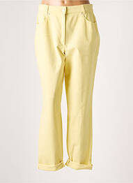 Pantalon slim tissage popeline taille normale jaune GARDEUR femme
