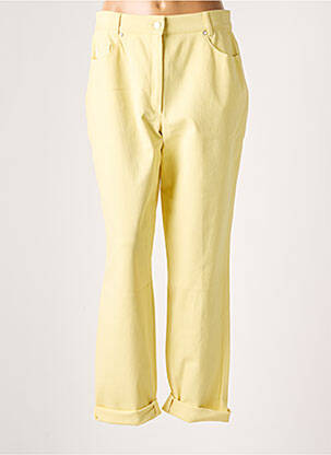 Pantalon slim tissage popeline taille normale jaune GARDEUR femme