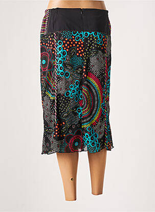 Jupe mi-longue stretch noir GUY DUBOUIS femme